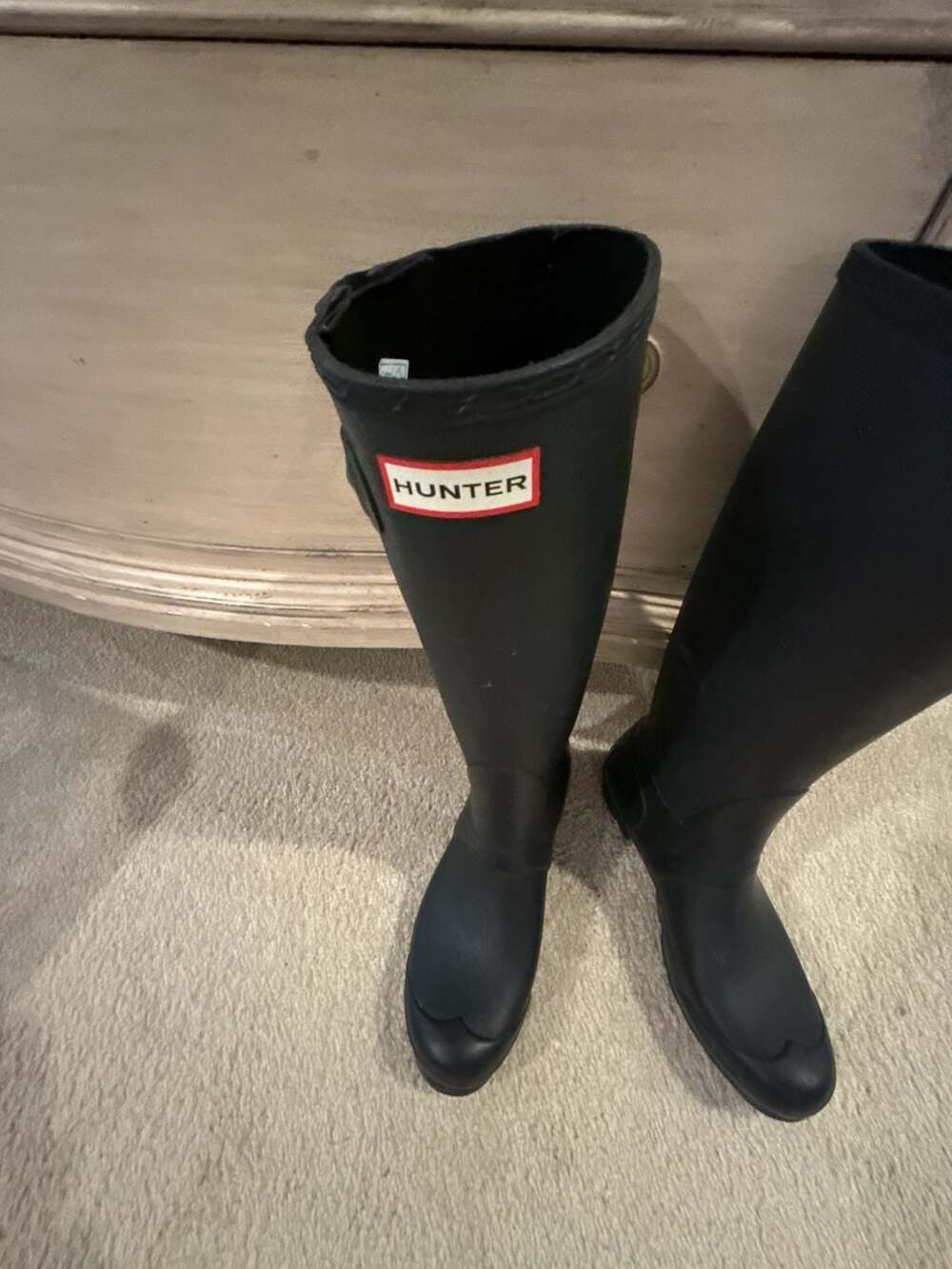 Hunter Original Tall Matte Black Rain Boots US 7 UK 5 - Picture 2 of 8